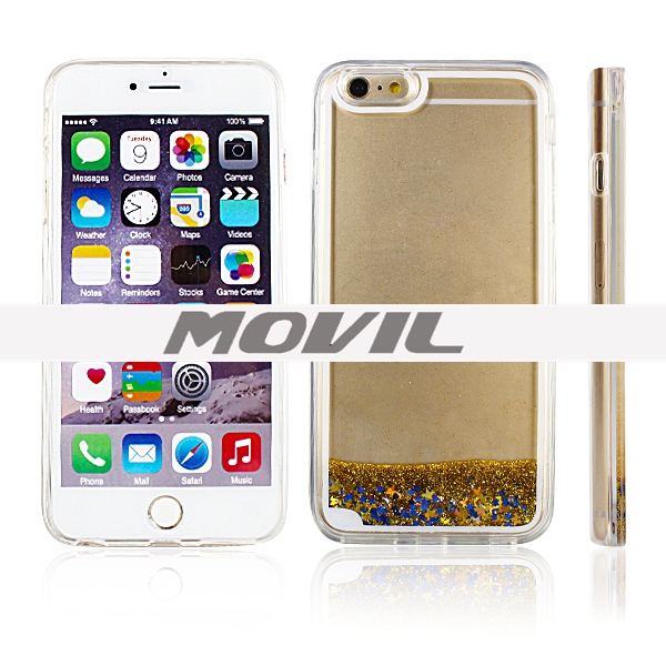 NP-2453 Arenas movedizas Bling Bling Star funda para Apple iPhone 6-9